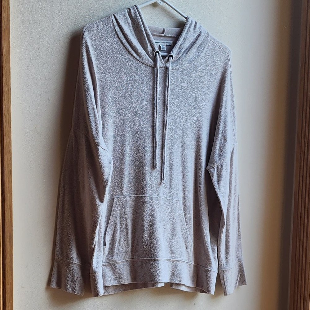 American Eagle Outfitters Oatmeal Hooded Sweater Jersey Size Medium